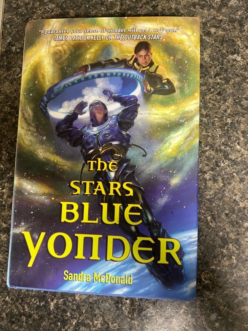The Stars Blue Yonder by Sandra McDonald - Blue & Gold Sci‑Fi Paperback